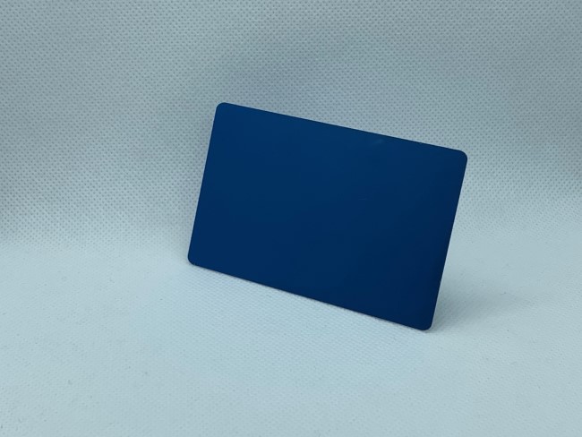 Custom Metal Business Card - Anodized Blue 
